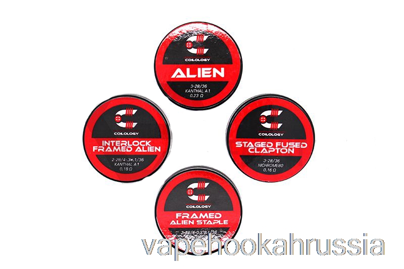 Vape Russia Coilology Performance готовые катушки с блокировкой в ​​рамке из штапеля Alien - 0,1 Ом Ni80